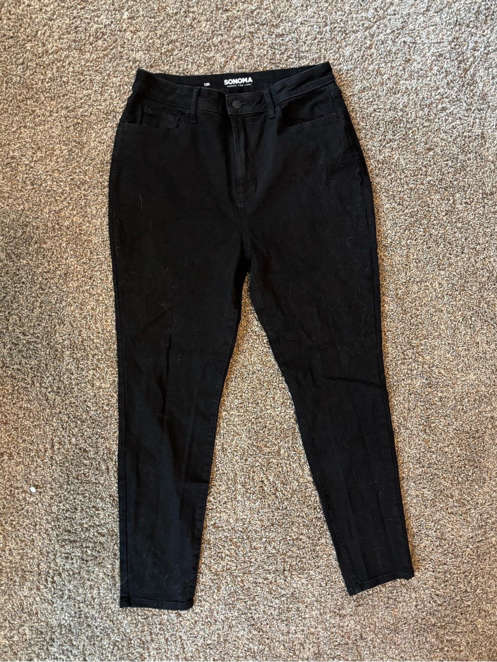 Sonoma Black High-Rise Slim Jeans for Women
